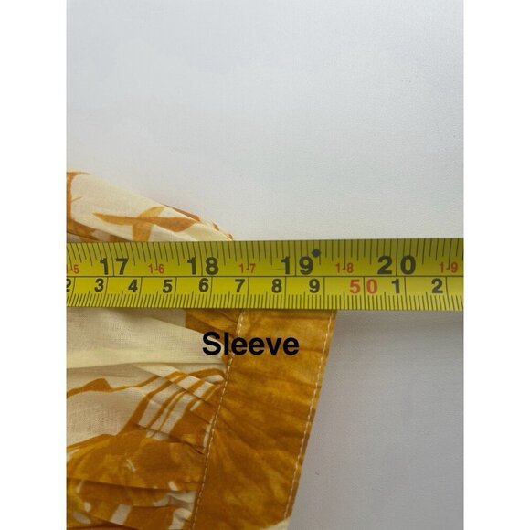 Banana Republic Women's Yellow Floral Blouse Size S - Picture 8 of 9